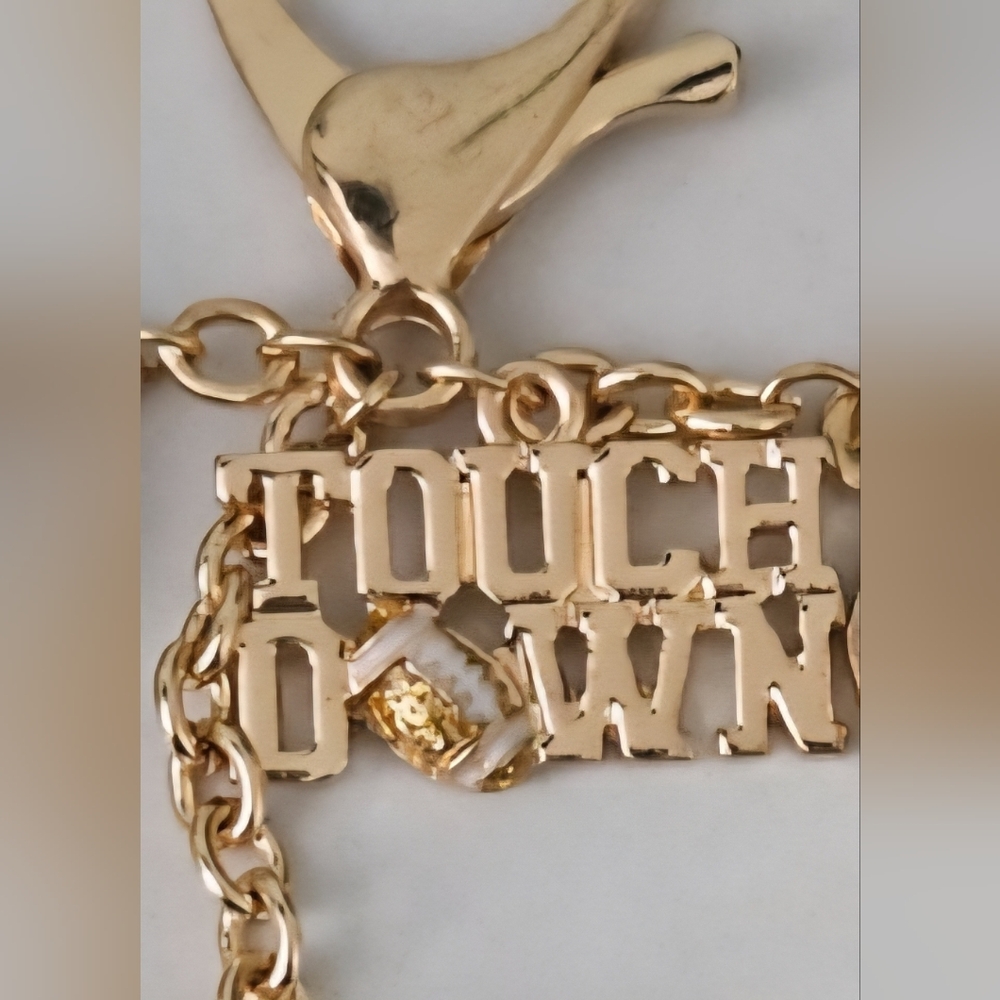 Football Theme Bag Charm/Keychain with Bling Jersey & Helmet Charms- NWOT - Picture 4 of 5